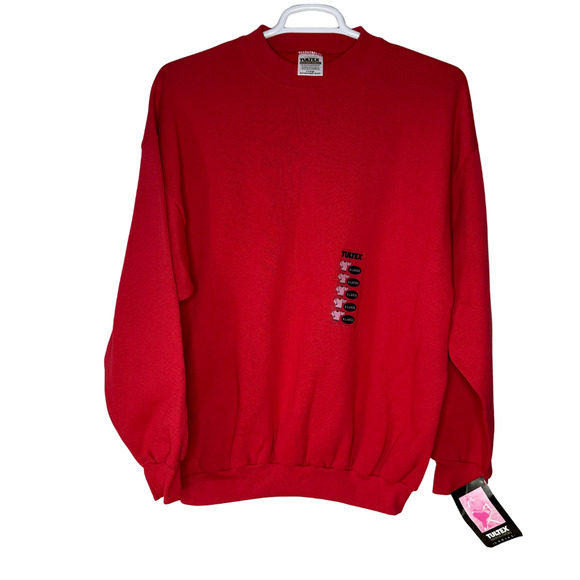 Vintage Tultex Sweatshirt Womens XL Red Crewneck Blank Pullover Long Sleeve NWT - Picture 1 of 5